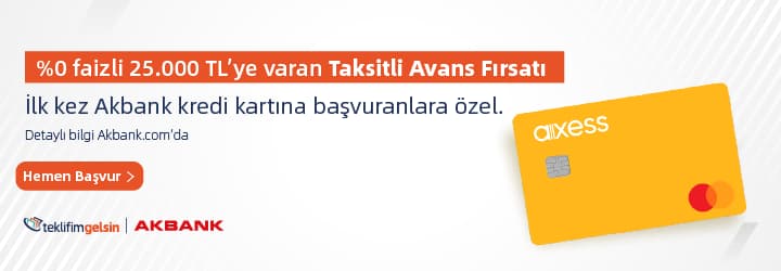 Akbank Kredi Kartı - Sponsorlu - Asgari